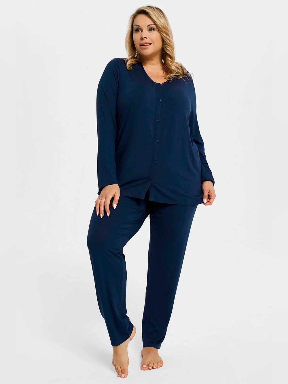 LIZ Claiborne Long-Sleeve Henley 2 Piece Pajama Set
Size 3X